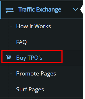 Traffic Exchange sidebar screenshot